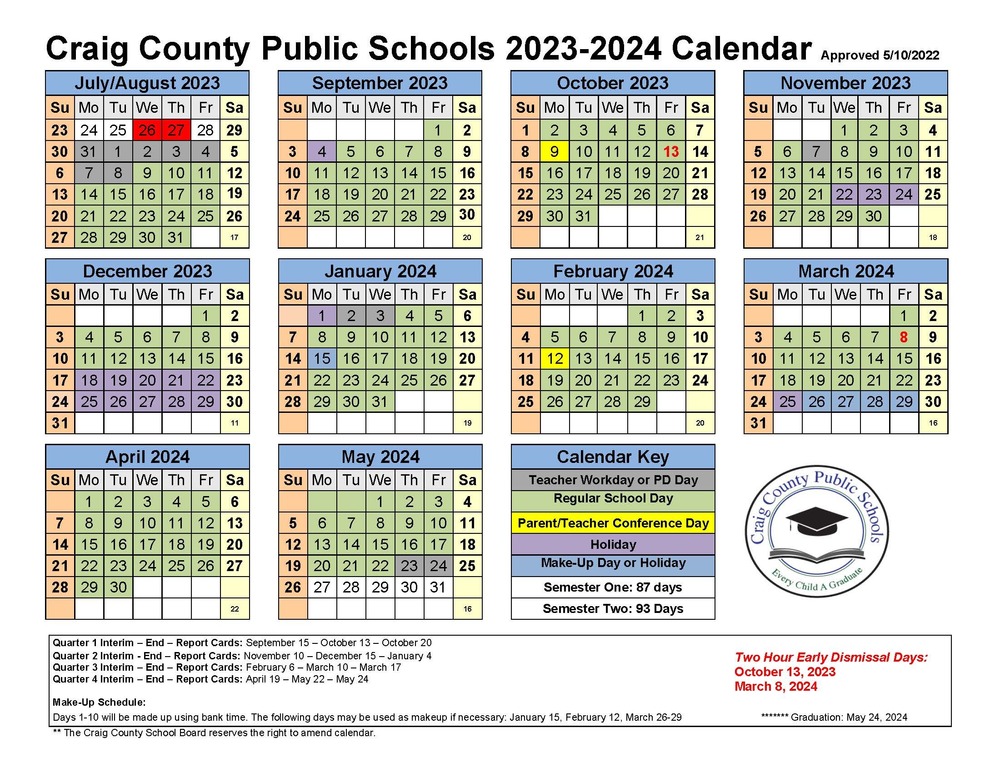 CCPS Calendar 2023-2024